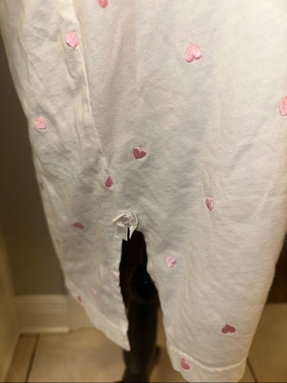 Victoria's Secret White Nightshirt with Pink Heart Print - Picture 3 of 3